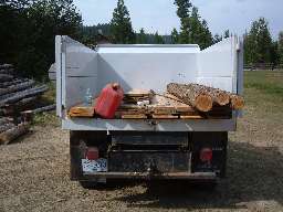 First load of lumber and some fence posts