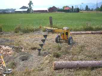 An auger a day makes your poles stand up straight