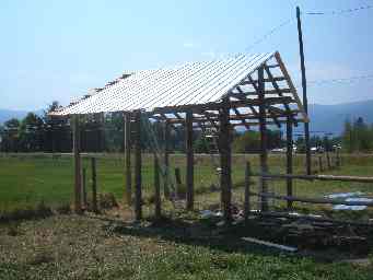 Installing the tin roof